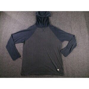 PONY Brand Sweatshirt Mens Large Gray Striped Streetwear Lightweight Pullover